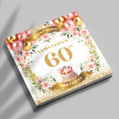 Classy Boho 60e verjaardag gastenboek Petal Style