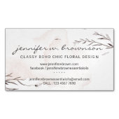 Classy Boho Chic Waterverf Magnetisch Visitekaartje (Voorkant)
