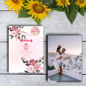 CLASSY BOHO ROZE BLOEMENBRUILOFT KAART