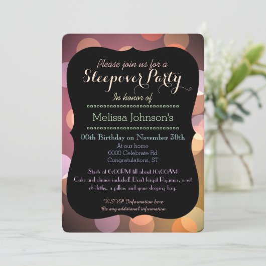 Classy Bokeh licht textuur Graduation party Kaart (Staand voorkant)