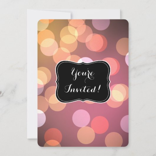 Classy Bokeh licht textuur Graduation party Kaart (Achterkant)