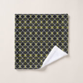 Classy Bold Grey Yellow Black Abstract Modern Bad Handdoek (Wasdoekje)