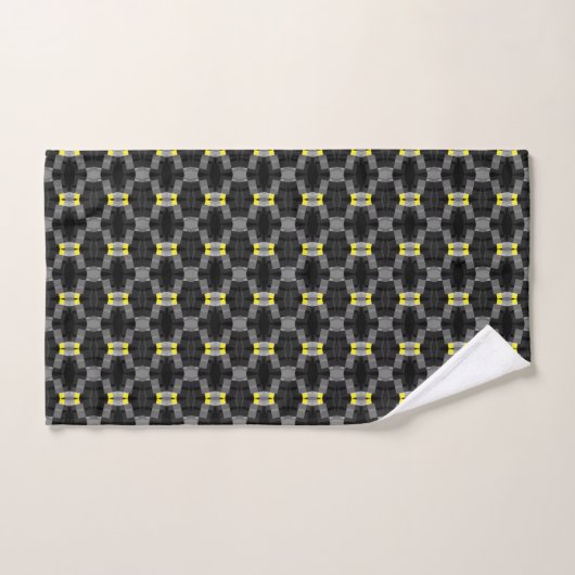 Classy Bold Grey Yellow Black Abstract Modern Bad Handdoek (Handdoek)