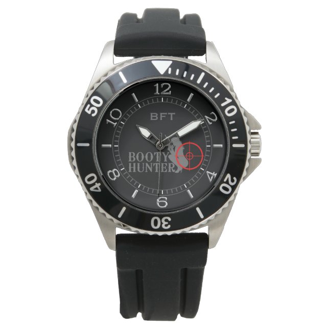 Classy Booty Hunter gepersonaliseerd monogram Horloge (Voorkant)