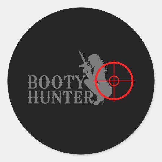 Classy Booty Hunter Ronde Sticker (Voorkant)