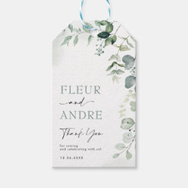 Classy Botanical Eucalyptus Greenery Wedding Favor Cadeaulabel