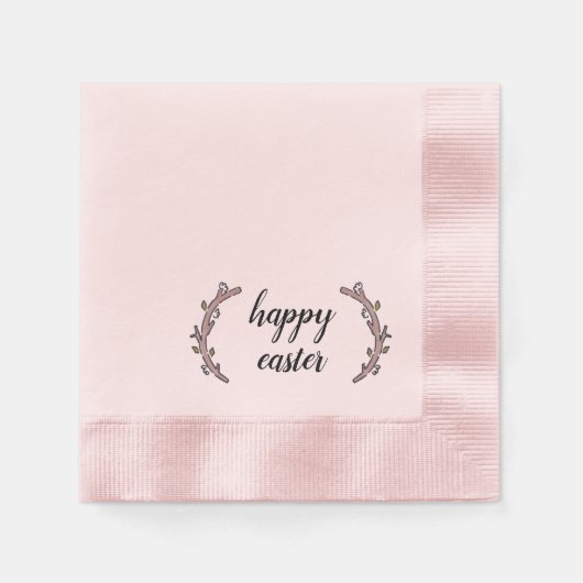 Classy Botanical Happy Pasen Servet (Voorkant)