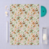 Classy Botanical Holly Floral Art Pattern Tissuepapier (Craft)