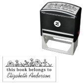 Classy Botanische Bloemen Script Bibliotheek Bookp Zelfinktende Stempel (In situ)