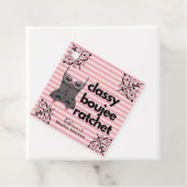 Classy Boujee Ratchet | Roze en zwarte liner Bedankjes Labels (In situ)