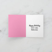 Classy Boujee Ratchet | Roze en zwarte liner Notitiekaartje (Binnen)