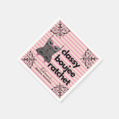 Classy Boujee Ratchet | Roze en Zwarte Ondergoed Servet (Hoek)