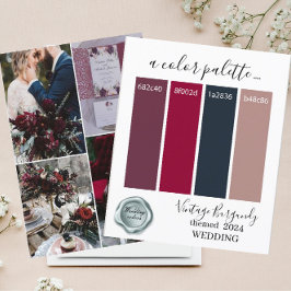 Classy  Bourgogne Bruiloft kleurenPapier Blad