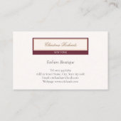 Classy Bourgondië Ivory Dank u Visitekaartje (Achterkant)