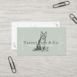 Classy Boutique Style Pet Salon Border Collie Dog Visitekaartje