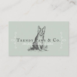Classy Boutique Style Pet Salon Border Collie Dog Visitekaartje