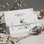 Classy Boutique Style Pet Salon Franse Bulldog Visitekaartje