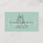 Classy Boutique Style Pet Salon Pommerse Hond Visitekaartje (Voorkant)