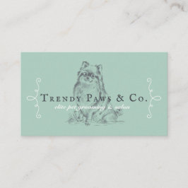 Classy Boutique Style Pet Salon Pommerse Hond Visitekaartje