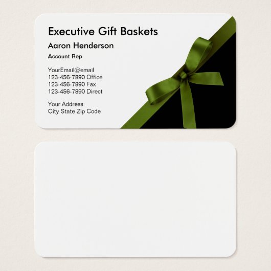 Classy Bow Executive geschenkmand Visitekaartjes (Voorkant /achterkant)