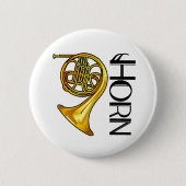 Classy Brass French Horn Button (Voorkant)