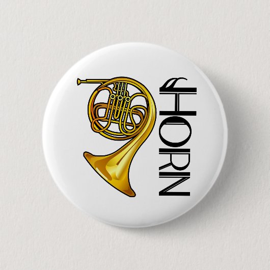 Classy Brass French Horn Button (Voorkant)