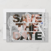 Classy Bridal Shoe Diamond Heart Sapphire Wedding Save The Date (Voorkant)