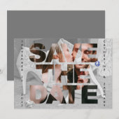 Classy Bridal Shoe Diamond Heart Sapphire Wedding Save The Date (Voorkant / Achterkant)