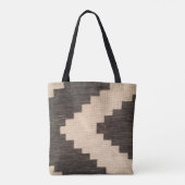 Classy Brown & Beige Design Tote Bag (Achterkant)