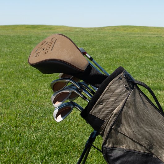 Classy Brown Golfheadcover (Insitu)