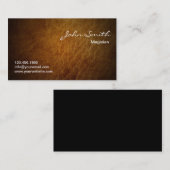 Classy Brown Leather Magicien Visitekaartje (Voorkant / Achterkant)