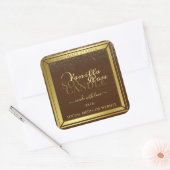 Classy Brown Product Packaging Labels Gold Lijst (Envelop)