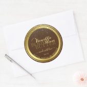 Classy Brown Product Packaging Labels Gold Lijst (Envelop)