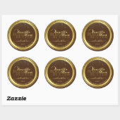 Classy Brown Product Packaging Labels Gold Lijst (Vel)