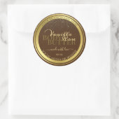Classy Brown Product Packaging Labels Gold Lijst (Tas)