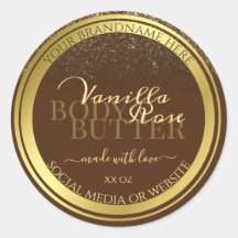 Classy Brown Product Packaging Labels Gold Lijst