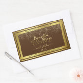 Classy Brown Product Packaging Labels Gold Lijst (Envelop)