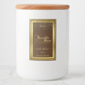Classy Brown Product Packaging Labels Gold Lijst Voedselcontainer Etiket (Voorkant)
