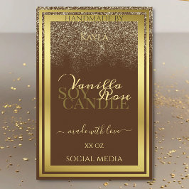 Classy Brown Product Packaging Labels Gold Lijst Voedselcontainer Etiket