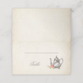 Classy  bruids Tea Party Place Cards Plaatskaartje (Buitenkant ongevouwen)