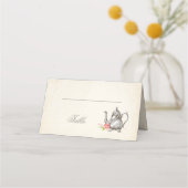 Classy  bruids Tea Party Place Cards Plaatskaartje (Voorkant)