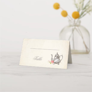 Classy bruids Tea Party Place Cards Plaatskaartje