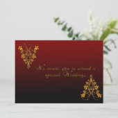 Classy bruiloft uitnodiging (Staand voorkant)