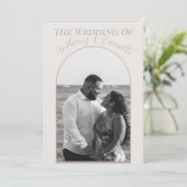Classy bruiloft uitnodiging op maat met foto (Staand voorkant)