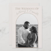 Classy bruiloft uitnodiging op maat met foto (Voorkant / Achterkant)
