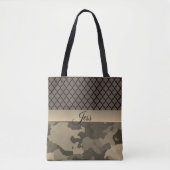 Classy bruin camo Gepersonaliseerd Tote Bag (Voorkant)