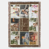 Classy Bruin Fotocollage Beste Grootouders Deken (Voorkant Verticaal)