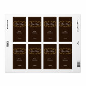 Classy bruin wijnlabel etiket (Full Sheet)