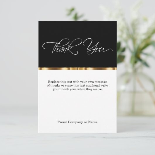 Classy Budget Friendly Business - Hartelijk dank v Bedankkaart (Staand voorkant)