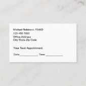 Classy budget tandheelkundige implantaat afspraakk visitekaartje (Achterkant)